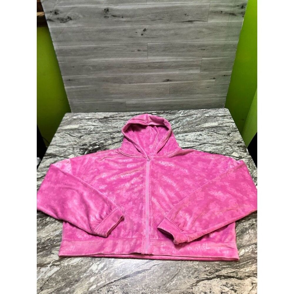 Bratz Cozy Girls' Plush Hooded Zip Jacket in Pink XL